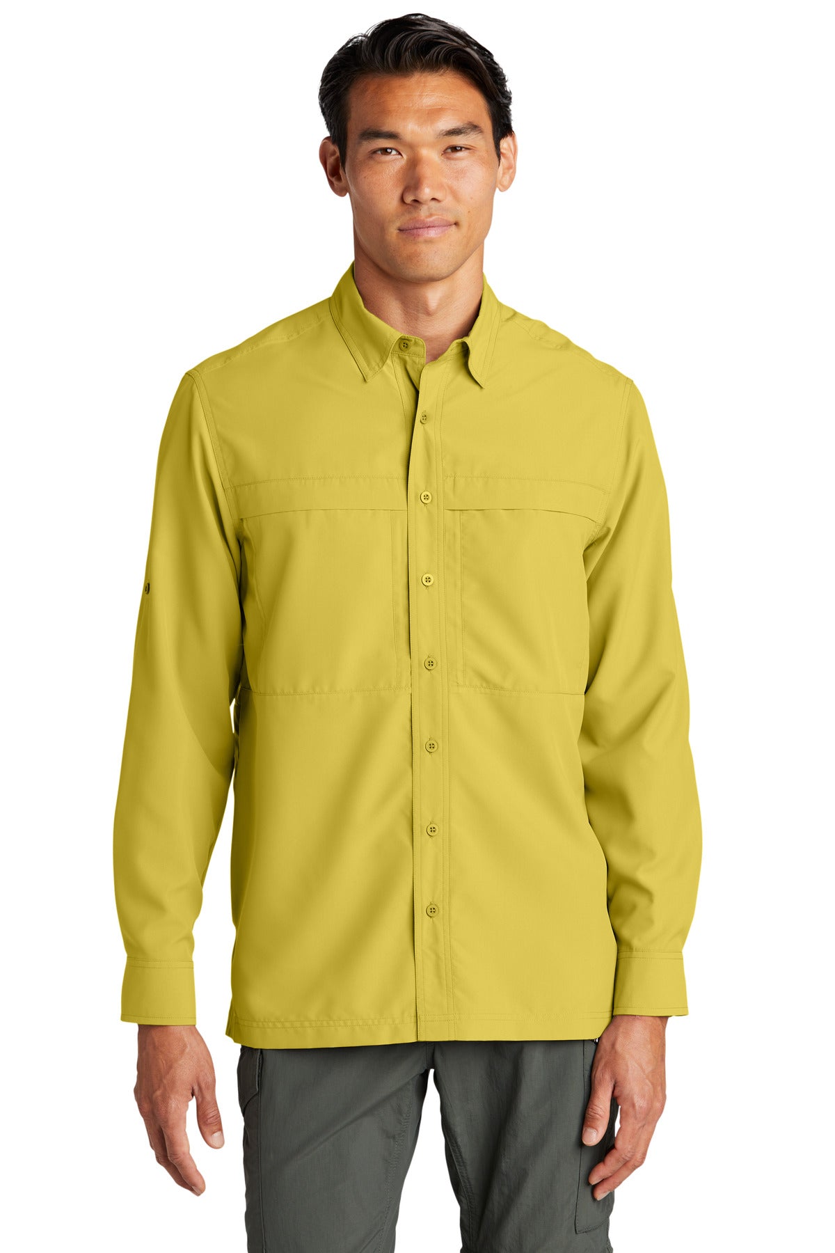 Woven Shirts Yellow Port Authority