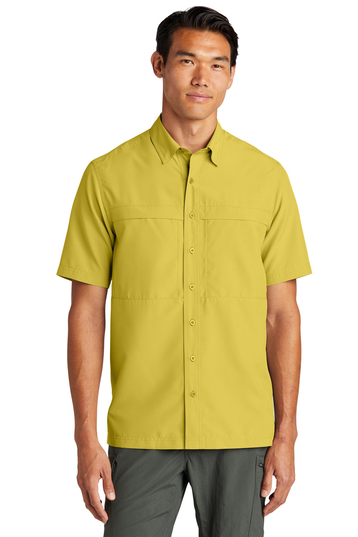 Woven Shirts Yellow Port Authority