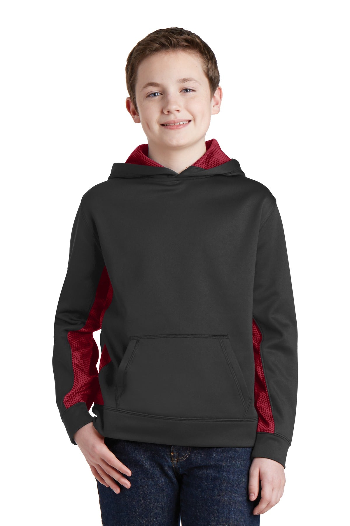 Sweatshirts/Fleece Black/ Deep Red Sport-Tek